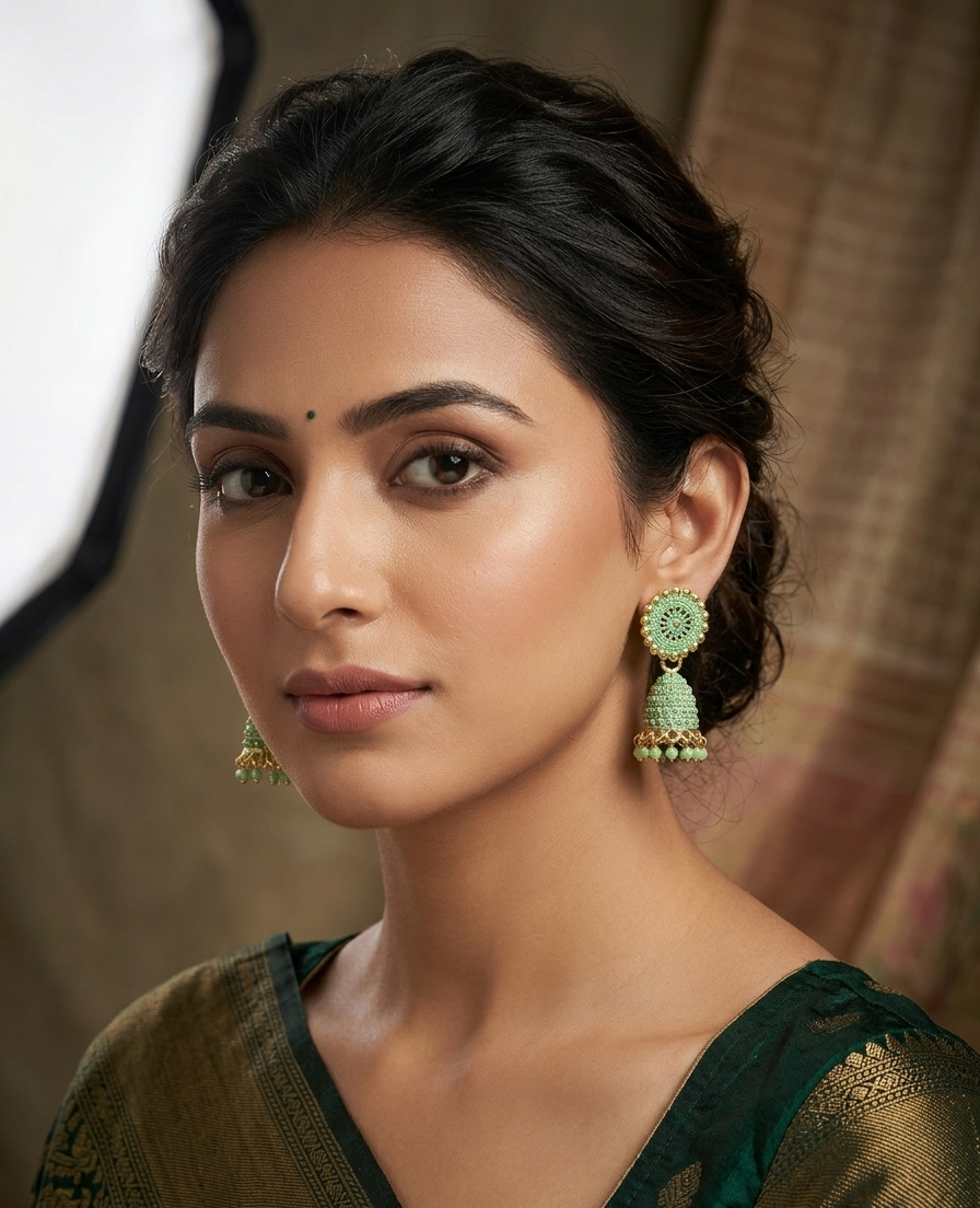 Green Jhumka